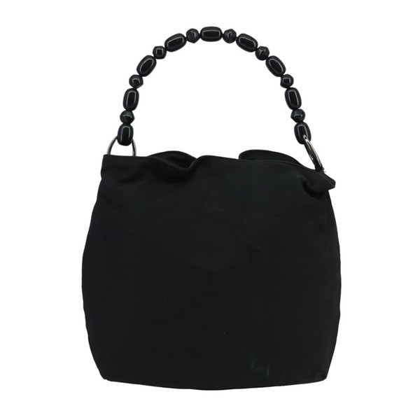 Christian Dior Maris Pearl Shoulder Bag Nylon Black Silver Auth fm4147 - Picture 3 of 16